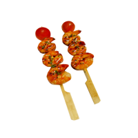 Brochetas de Gambas Fritas con Teriyaki